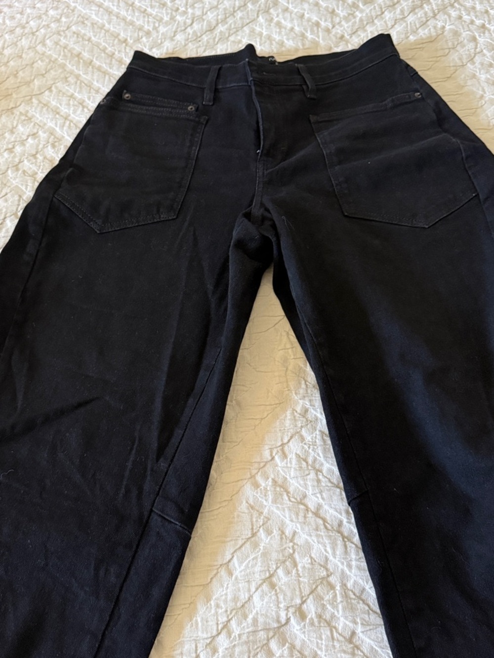 Black Straight-Leg High-Rise Women’s Jeans